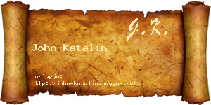John Katalin névjegykártya