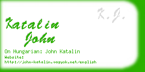 katalin john business card